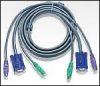 ATEN 2L-1003P/C :: KVM Cable, HD15 M + 2x PS2 M >> HD15 F + 2x PS2 M, 3.0 m