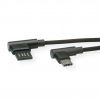ROLINE 11.02.9037 :: USB 2.0 кабел Type A - Type C M/M, по ъгъл 90°, черен,  3 м