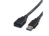ROLINE 11.02.8977 :: USB 3.2 Gen 1 кабел, A - A, M/F, черен, 0.8 м