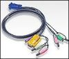 ATEN 2L-5305P :: KVM Cable, HD15 M + 2x PS2 M + 2 Audio plugs >> SPHD15 M + 2 Audio jacks, 5.0 m