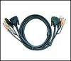 ATEN 2L-7D03U :: DVI KVM Cable, DVI-D M + USB type A M + 2 Audio plugs >> DVI-D M + USB type B M + 2 Audio plugs, 3.0 m