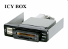 ICYBOX IB-801-B :: Четец за карти с докинг станция за 3.5" гнездо, черен цвят