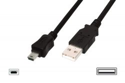 ASSMANN AK-300130-018-S :: USB 2.0 connection cable, type A - mini B (5pin), M/M, 1.8m