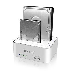 ICYBOX IB-120CL-U3 :: 2-bay docking and clone station for 2.5" & 3.5" SATA HDDs