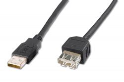 ASSMANN AK-300200-030-S :: USB extension cable, type A, M/F, 3.0 m, black