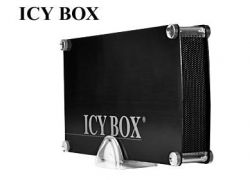 ICYBOX IB-351StUES2-B ::External aluminium combo-case for 3.5" SATA HDD; USB 2.0 & 1394a & eSATA