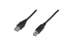 ASSMANN AK-300105-050-S :: USB 2.0 кабел, Type A M – Type B M, 5.0 м