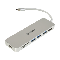 SANDBERG SNB-136-11 :: Докинг станция USB Type-C към HDMI+SD+USB+USB-C