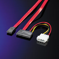 ROLINE 11.03.1250 :: SATA 150Mbit data cable with power connector