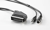 VALUE 11.99.4312 :: DVD cable set, 20m, Scart/M to SVHS/M + 3.5mm Stereo/M, tin-plated, black colour