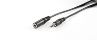 VALUE 11.99.4353 :: 3.5mm cable M/F, 3.0m, tin-plated, black