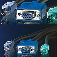VALUE 11.99.5455 :: KVM cable, 1x HD15 M/F, 2x PS/2 M/F, 3C+4, 3.0m