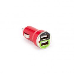 SBOX CC-221R :: USB CAR CHARGER, 12-24V, 5V 2.1A, Red