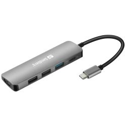 SANDBERG SNB-136-32 :: USB-C Dock HDMI + 3x USB + PD, 100W