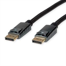 ROLINE 11.04.5868 :: DisplayPort Cable, v1.4, DP-DP, M/M, black /silver, 3 m