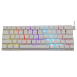 WHITE SHARK WAKIZASHI-US-W-BLUE.SW :: MECHANICAL KEYBOARD, GK-002221 WAKIZASHI, blue switches, white