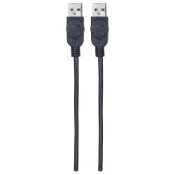 MANHATTAN 353915 :: Cable USB 2.0 Type-A/M to USB Type-A/M 3m, black