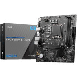 MSI PRO H610M-E, mATX, LGA 1700, Dual Channel DDR5 5600+MHz, 1x PCIe x16 slot, 1x M.2 slot, 1x HDMI, 1x VGA, 2x USB 3.2 Gen 1, 4x USB 2.0, 7.1 HD Audio, Realtek ALC897 Codec, 3Y