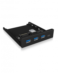 ICYBOX IB-HUB1418-i3 :: 4-портов хъб, USB 3.0 1xType-C+3xType-A, за 3, 5" преден панел 