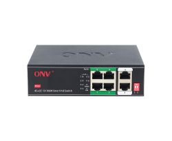 ONV ONV-H1064PLD :: Switch 4 порт x 10/100Mbps PоE и 2 ethernet RJ45, индустриален