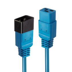 LINDY LNY-30120 :: Power cable IEC C19 to IEC C20 Extension, 16A, 1m, Blue