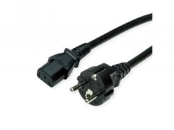 VALUE 19.99.1024 :: Power Cable, straight IEC Connector, black, 1.8m/