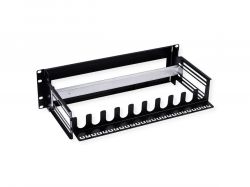 VALUE 26.99.0340 :: Support Frame for DIN Rail-Mounted Devices, 3U, with Cable Management, black