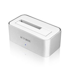 ICYBOX IB-111StUS2-Wh :: Външна докинг станция за 2.5" и 3.5" SATA HDD, тип тостер, USB 2.0 интерфейс