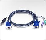 ATEN 2L-5502UP :: KVM Cable, HD15 F + 2x PS2 M >> HD15 M + USB type A M, 1.8 m