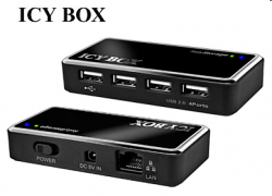 ICYBOX IB-LAN104 :: Мрежов USB хъб за 4 USB устройства