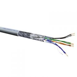 ROLINE 21.15.0321 :: S/FTP мрежов кабел, Cat. 5e, многожилен (stranded wire), 300.0 м, сив цвят