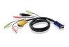 ATEN 2L-5301U :: KVM кабел, HD15 M + USB type A M + 2 Audio Plugs >> SHDB15 M + 2 Audio Plugs, 1.2 м