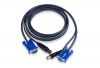 ATEN 2L-5002U :: KVM кабел, HD15 M + USB A type M >> HD15 F + USB type B M, 1.8 м