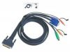 ATEN 2L-1701P :: KVM Cable, HD15 M + 2x PS2 M + 2 Audio plugs >> DB-25 Male, 1.8 m