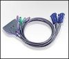ATEN CS62 :: KVM Switch, 2х 1, Auto, PS2, Cables included