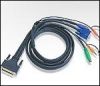 ATEN 2L-1703P :: KVM Cable, HD15 M + 2x PS2 M + 2 Audio plugs >> DB-25 Male, 3.0 m