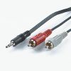 VALUE 11.99.4341 :: 3.5mm stereo M to 2x RCA M, 1.5m, tin-plated, black