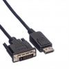 ROLINE 11.04.5612 :: ROLINE Cable, DisplayPort M - DVI M, 5m
