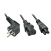 LINDY 30047 :: Schuko to 1x C13 and 1x C5 Y-Cable, 2m