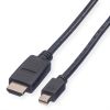 VALUE 11.99.5792 :: Mini DisplayPort кабел, Mini DP-HDTV, M/M, черен цвят, 3.0 м
