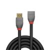LINDY LNY-36475 :: HDMI 2.0 кабел, Anthra Line, 4K, 60Hz, A-A, M/F, удължителен, 0.5 м