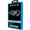 SANDBERG SNB-136-35 :: USB-C докинг станция, 2 x HDMI + VGA + USB + PD, 100W
