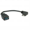 ROLINE 11.02.9031 :: USB кабел с адаптер 90°, OTG, USB3.2 Gen1, C-A, M/F, 0.15 m