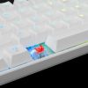 WHITE SHARK SHINOBI-W-RED :: Геймърска клавиатура GK-2022 SHINOBI, механична, бяла, червени клавиши