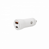 SBOX CC-095 :: Зарядно за кола USB A+C, 12-24V към 5V/3A QC, 20W, Бяло