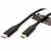 ROLINE 11.99.9081 :: VALUE USB4 Gen 3 кабел, PD 20V5A, Emark, C-C, M/M, 40 Gbit/s, черен, 0.8 м