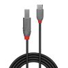LINDY LNY-36943 :: 3 m USB 2.0 Type C to B Cable, Anthra Line
