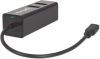 MANHATTAN 406239 :: Четец за карти+ micro USB OTG 24-in-1,  3 порта USB 2.0, черен