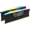 Corsair DDR5, 5600MT/s 64GB 2x32GB DIMM, Unbuffered, 40-40-40-77, Std PMIC, XMP 3.0, VENGEANCE RGB DDR5 Black Heatspreader, Black PCB, 1.25V EAN: 0840006679660