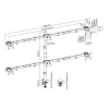 SBOX LCD-352/6-2 :: Стойка за плот, до 42kg, за 6x LCD 17-32“, черна